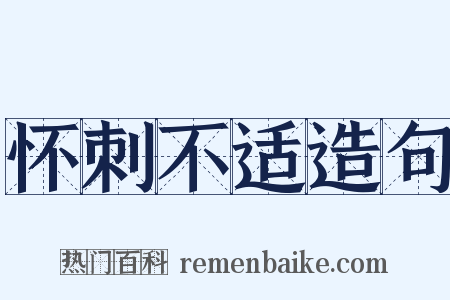 怀刺不适造句是什么意思的图片